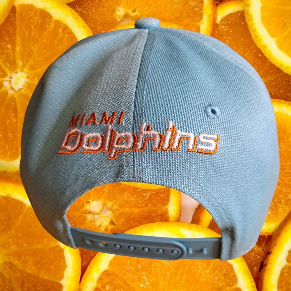 Miami Dolphins New‎ Era 9FORTY Adjustable NFL Hat Cap Blue Orange - Picture 3 of 7